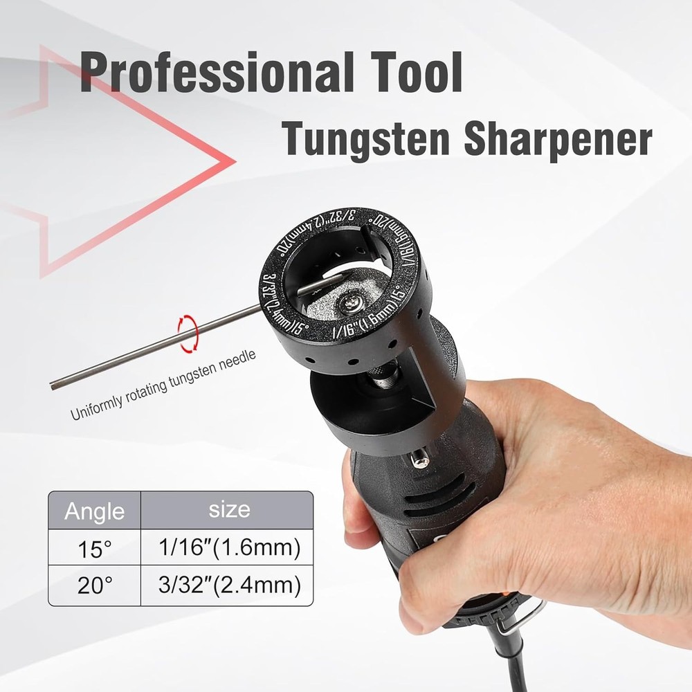 Tungsten Electrode Precision Grinder & Sharpener Head Tool TIG (GTAW) Welding