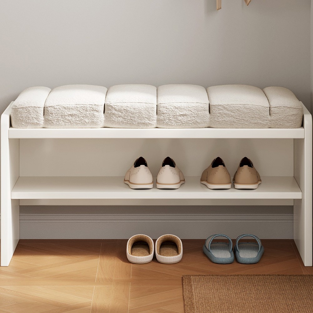 Multi-Functional Storage Bench Comfy Shoe Changing Stool Modern Entryway Bench
