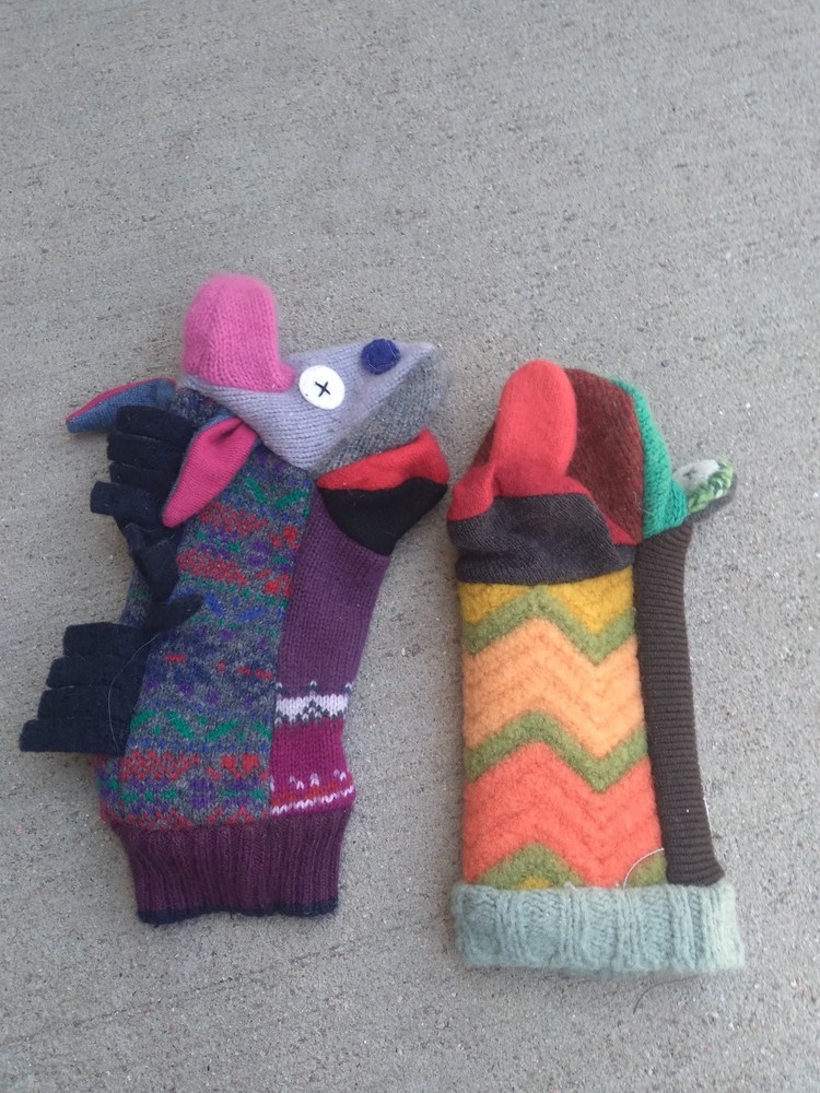 Cate & Levi Puppet Handmade Frog & Unicorn