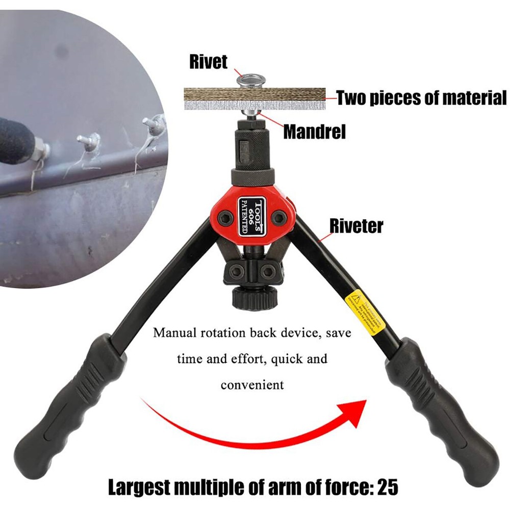 12'' Rivet Gun Kit Rivnut Thread Setting Tool Nut Setter NutSert Metric 900 Nuts