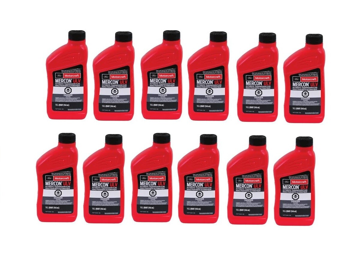 Motorcraft Mercon ULV Automatic Transmission Fluid 12 Quarts Pack (FOR FORD)