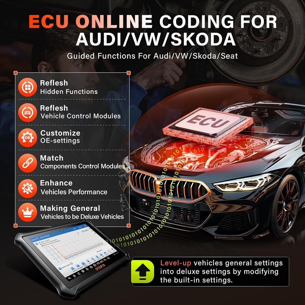 2025 OTOFIX D1 Auto Full System Diagnostic Scanner Bidirectional Key Coding TPMS