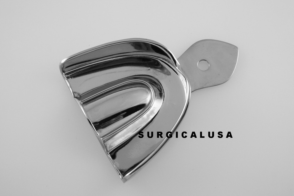 2pcs Impression Tray Solid Upper Medium Size Stainless Steel