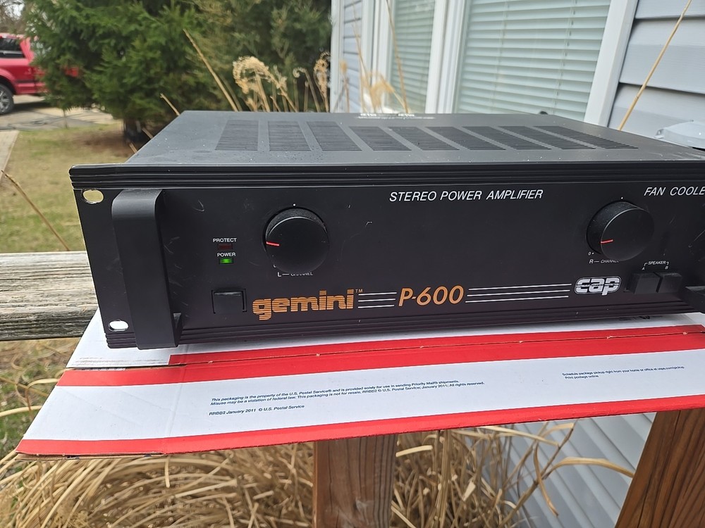 GEMINI P-600 Stereo Power Amplifier, UNTESTED, AS IS, READ**