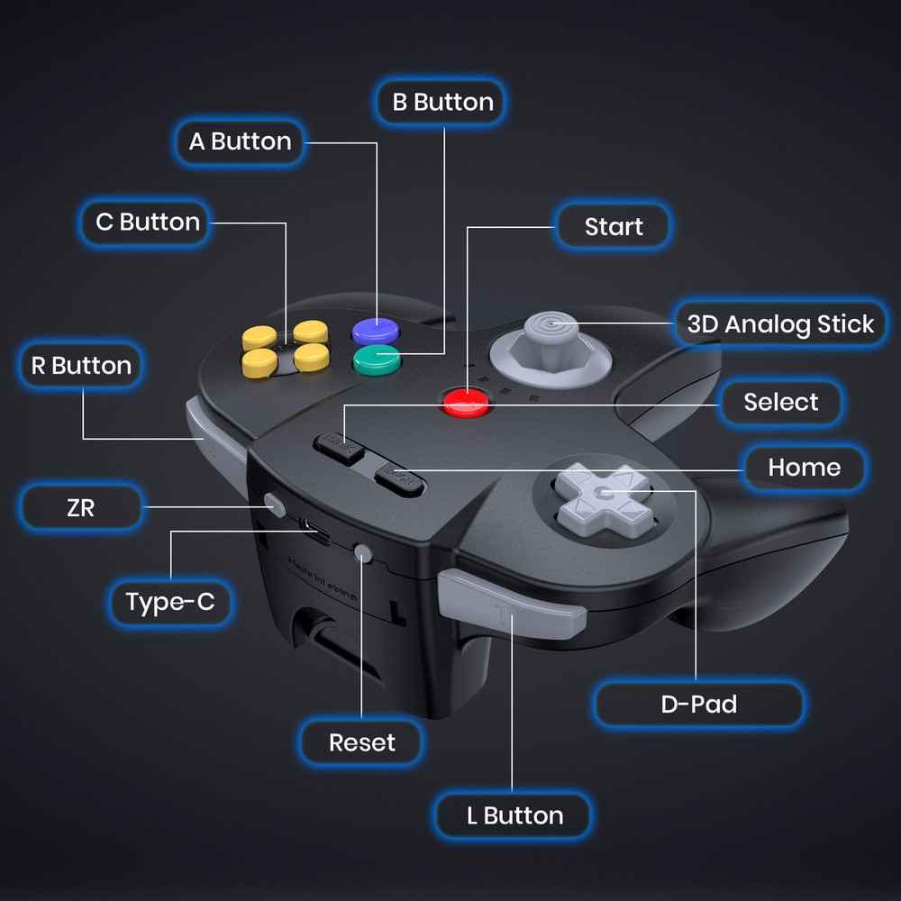 USB N64/Gamecube/SNES Controller Gamepad for PC MAC Window 7 8 10 Raspberry Pi