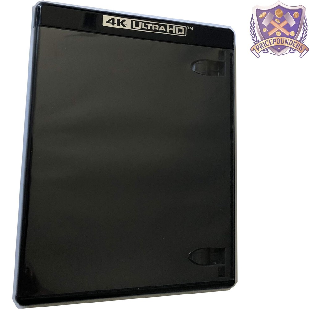 Durable Black 4K UHD Blu-ray Case for 3 Discs - Official Replacement Case