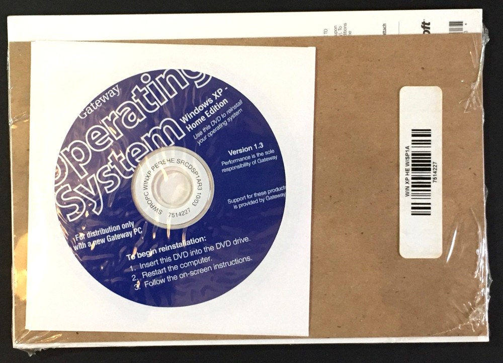 NIP Windows XP Home Edition Operating System DVD v1.3