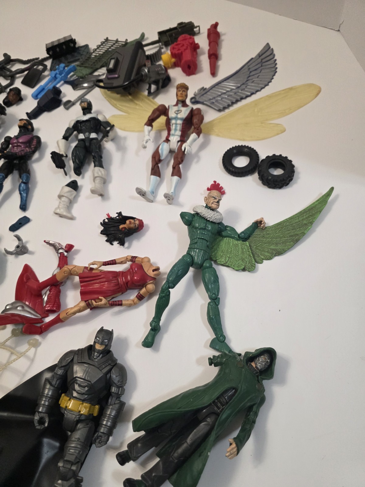 Mixed Lot of Junk Action Figures and Toys For Parts Access Missing Junk Toy Box
