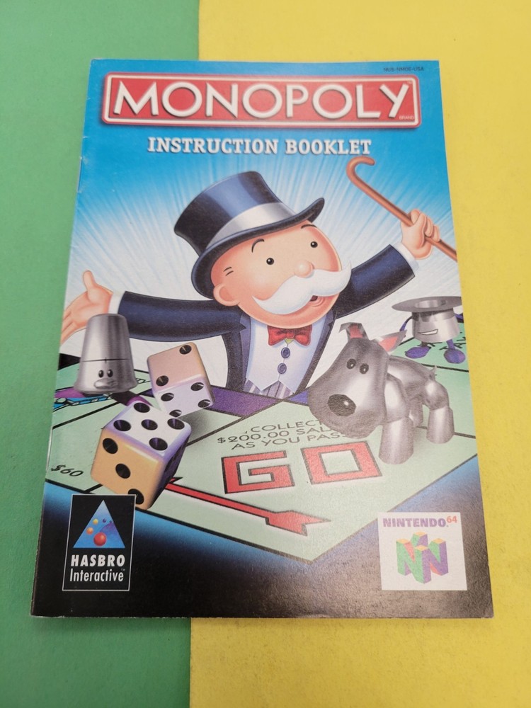 Monopoly manual Nintendo 64