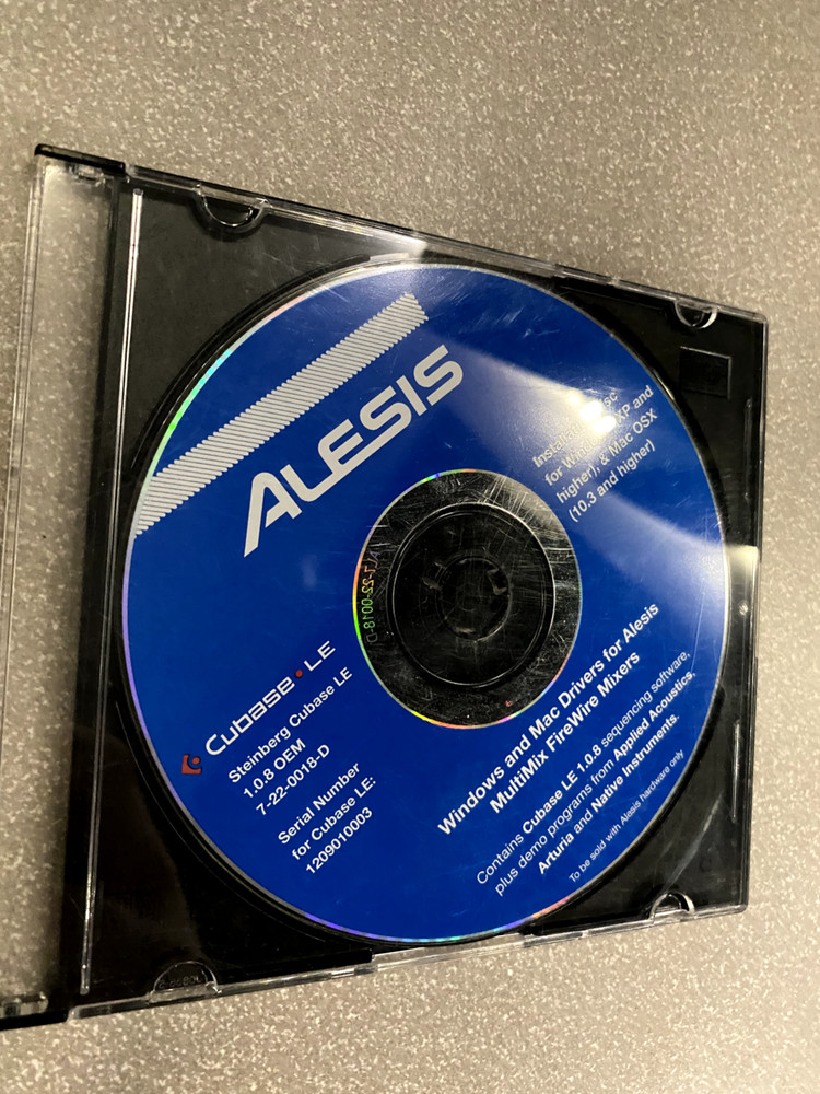 Alesis Cubase LE Installation Disc Windows Mac Driver