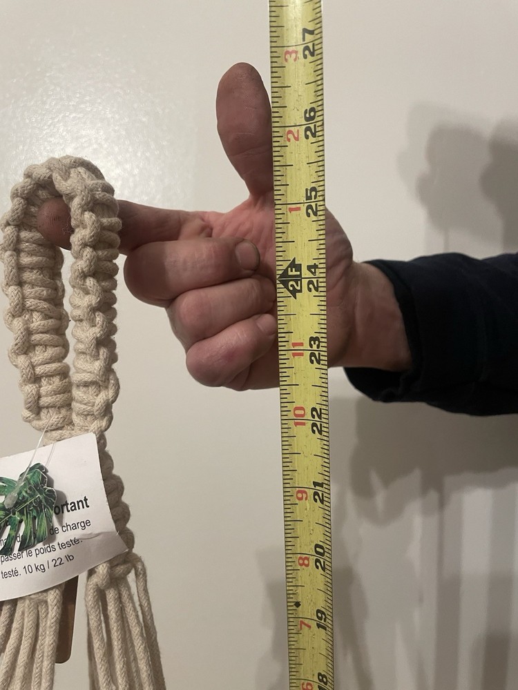 Macrame Hanging Plant Holder 8" Pot Boho Cottage Core NWT