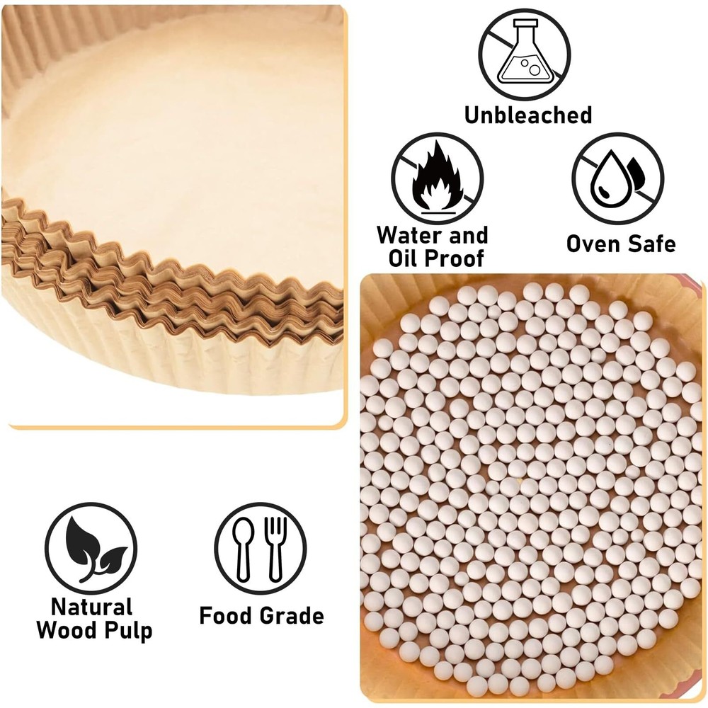 100 Pack Parchment Paper Pie Weights Blind Baking Crust Protector Accessories