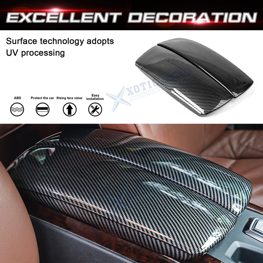 Center Console Armrest Box Cover Trim For BMW X5 E70 2007-2013/X6 E71 2008-2014