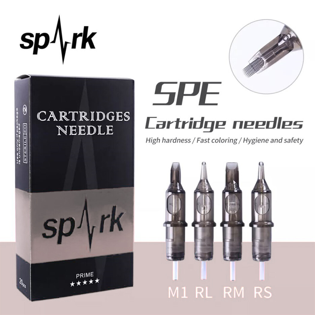 20PC Spark Tattoo Disposable Cartridge Needles Round Liner : 1,3,5,7,9,11,14RL