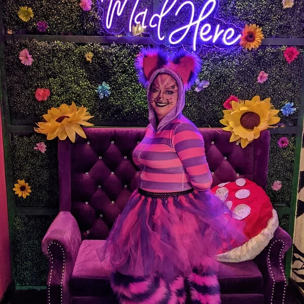 Cheshire Cat Shag Faux Fur Ears & 10",15",30"Tails, sold separetelly or as a set