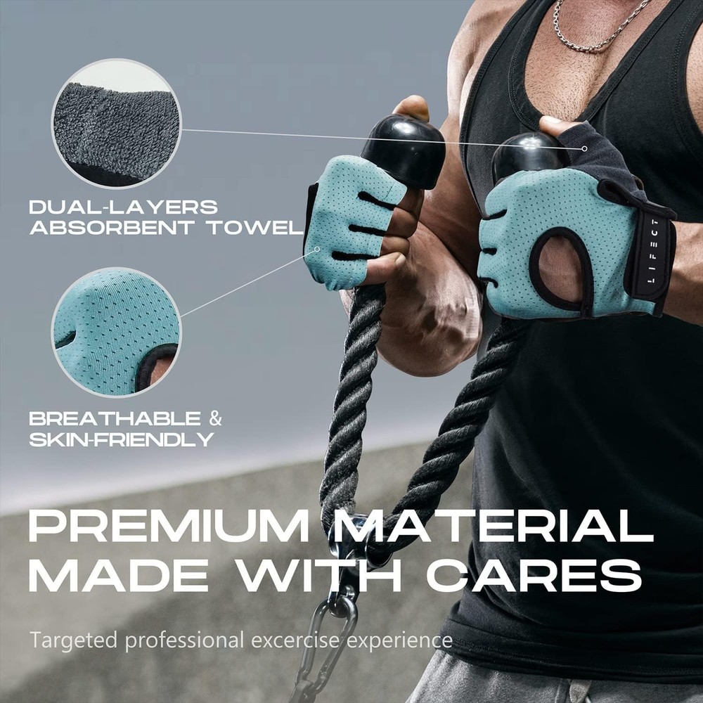 Multi-Functional Breathable Training Gloves for Weightlifting & Workouts - Large