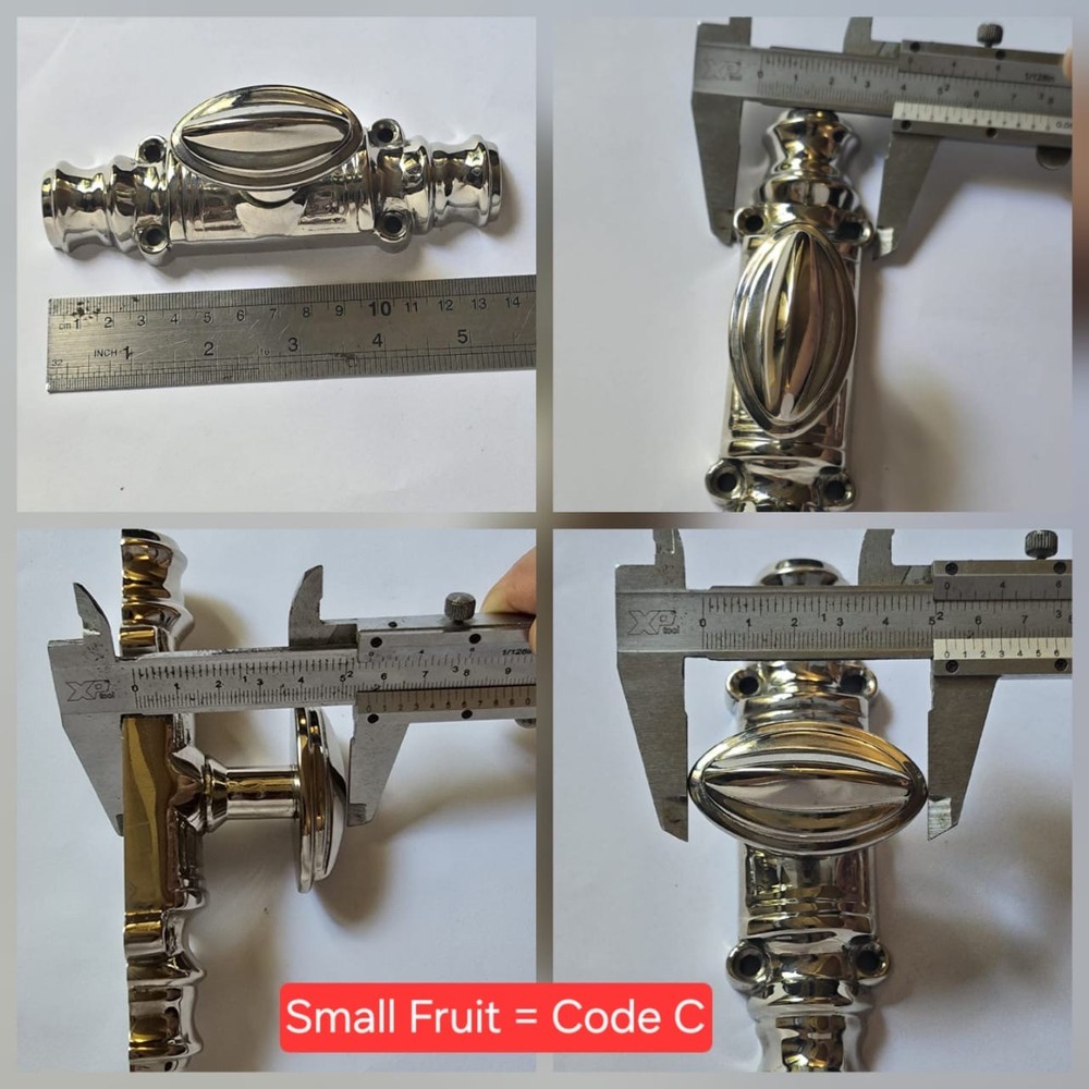 Machine-Made Cremone Espagnolette — Small Oval Knob Version — 110" (2.8 m) Solid