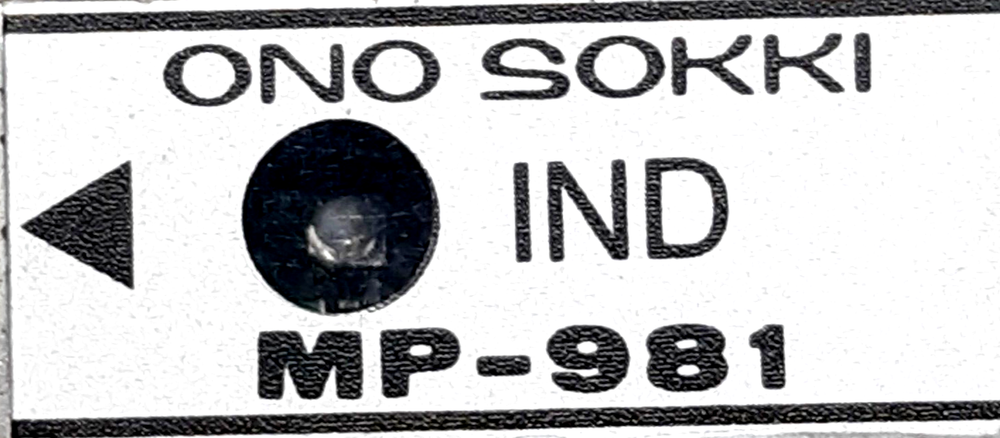Ono Sokki MP-981 Electromagnetic Rotation Detector
