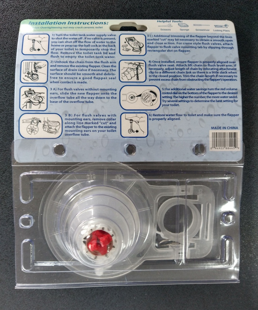 Adjustable Water Saving Flapper AM Conservation Group 7-Adjustable Volume