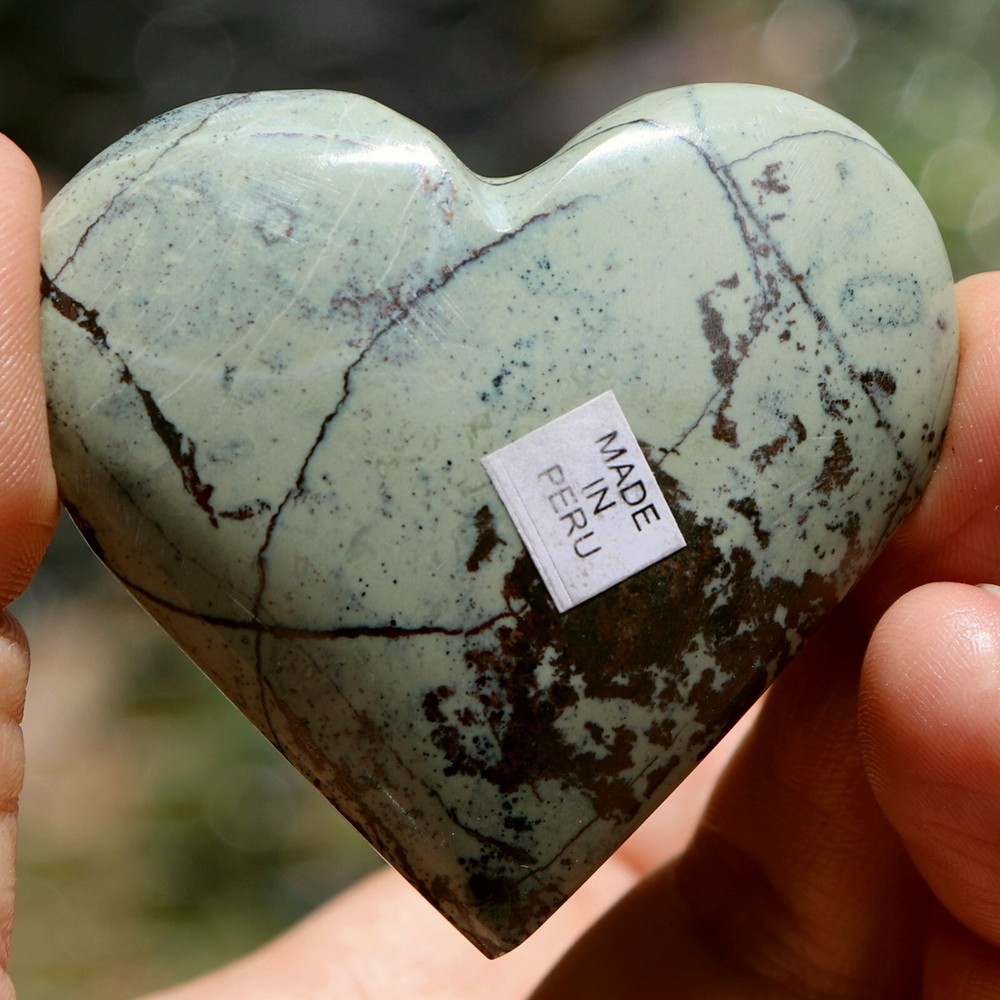 Polished Serpentine / Sphalerite Heart (SER201)