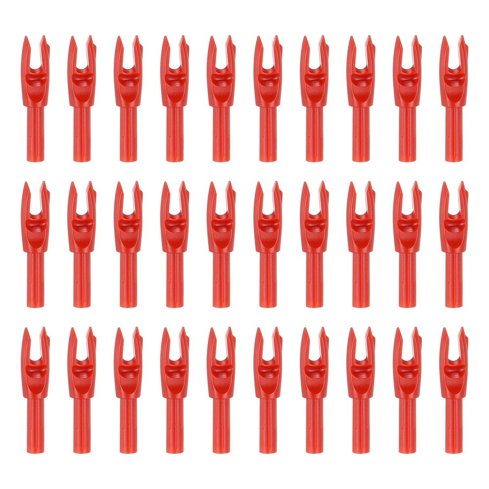 30 Pack Archery Arrows Nocks 4.2mm Plastic Insert Arrow Nock Red