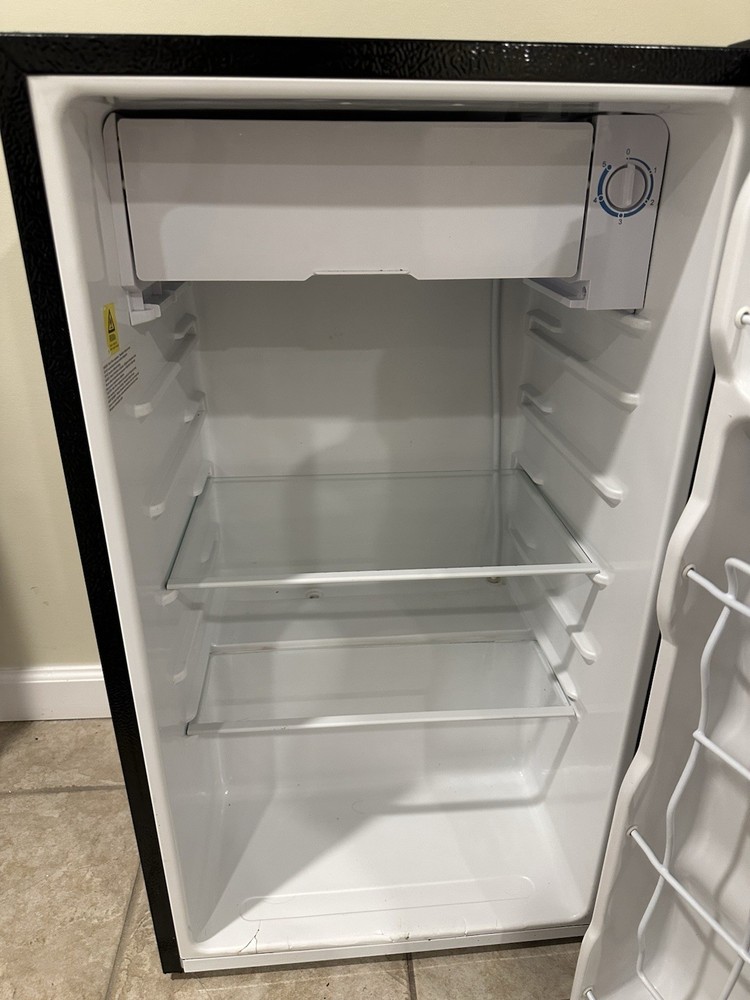Igloo Black Mini Fridge with Freezer Compartment, Adjustable Shelves