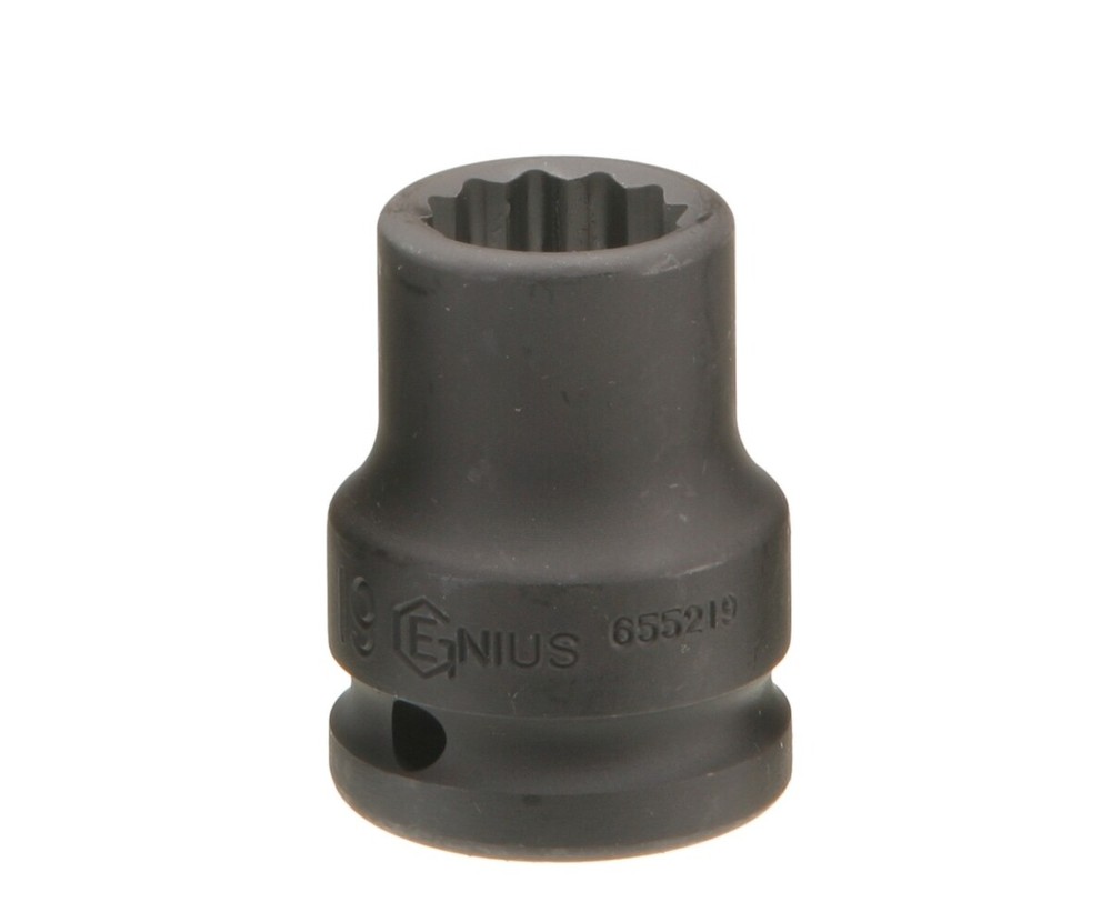 Genius Tools 1/2" Dr. 22mm Thin Wall Impact Socket (12-Point) (CR-Mo) - 453822