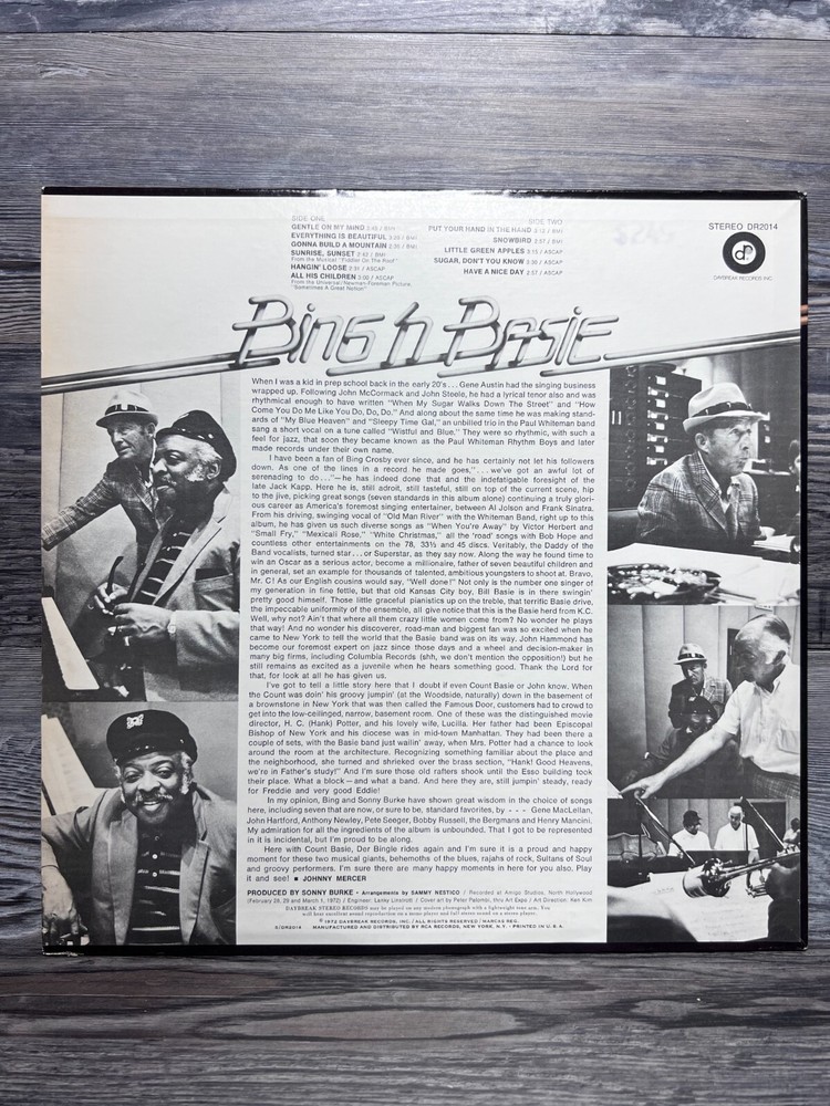 BINS N’ BASIE, VINYL RECORD