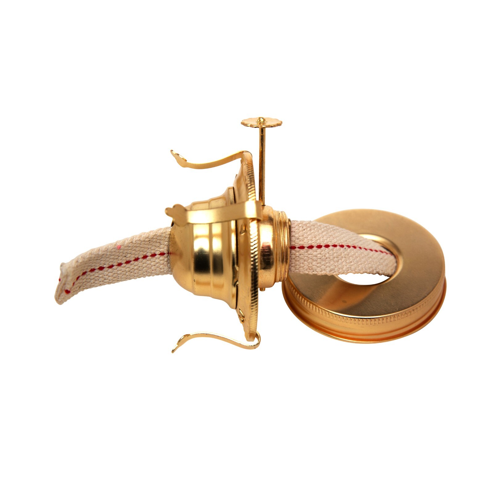 Brass Plated Oil Burner for Mason Jars - Turn Any Mason Jar into a Vintage Lamp