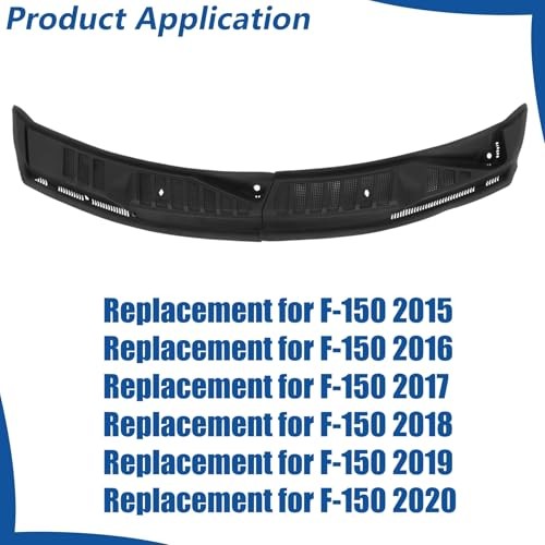 Plastic Windshield Window Wiper Cowl Cover Grille Kit Black Replacement for