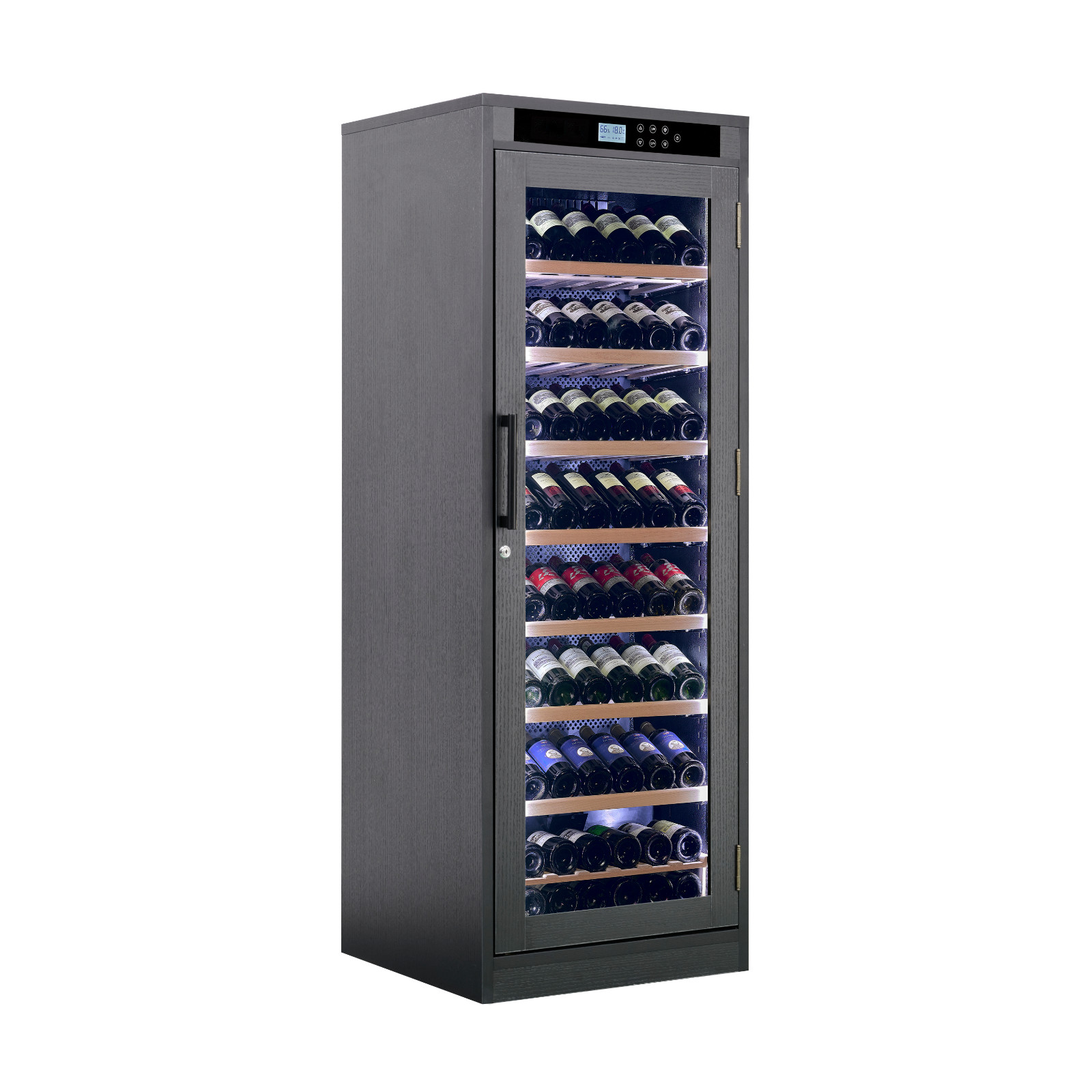 10.6 ft3 Intelligent Temperature-Controlled Multi-Tiered Wood Wine Cabinet