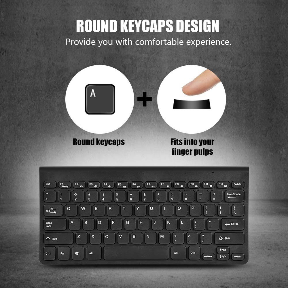 Wired Keyboard and Mouse, Ultra-Thin USB Keyboard Optical Mouse Set ComboFull Si