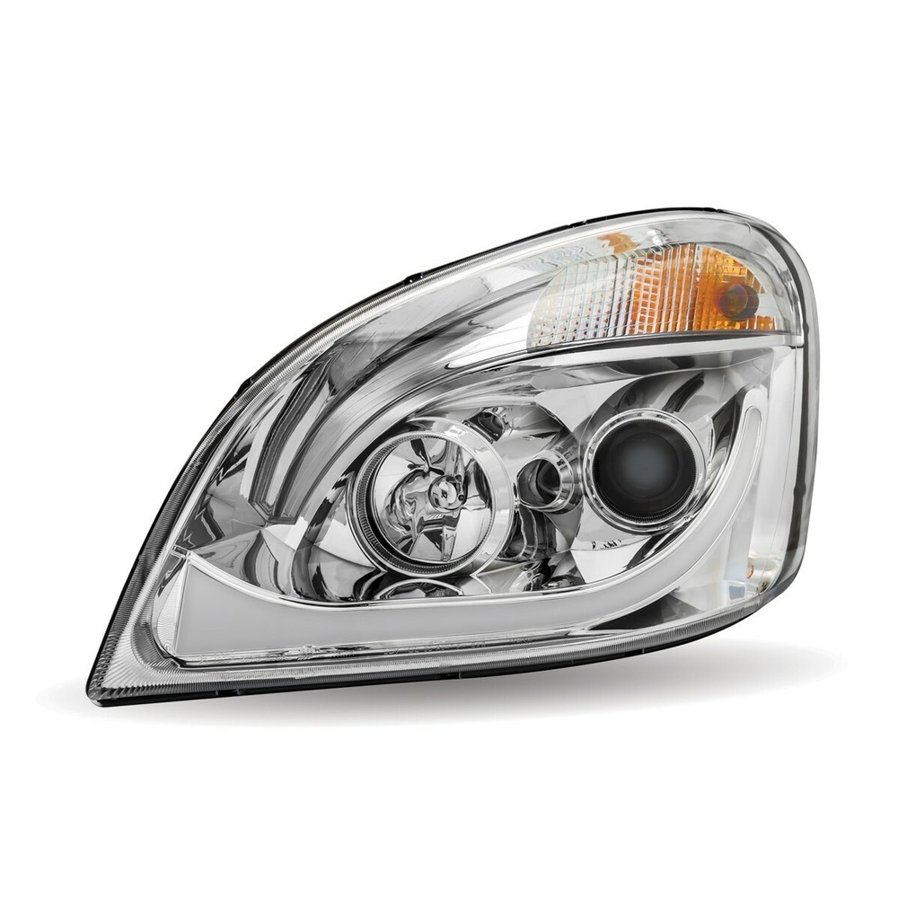 2008-2018 Freightliner Cascadia LED Projector Headlight w/ LED Strip - Driver