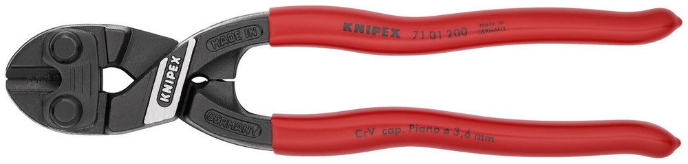 Knipex 71 01 200,CoBolt® High Leverage Compact Bolt Cutter,8",Plastic Coating