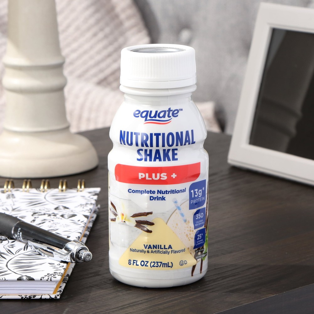 Equate Nutritional Shakes Plus, Vanilla, 8 fl oz, 24 Count