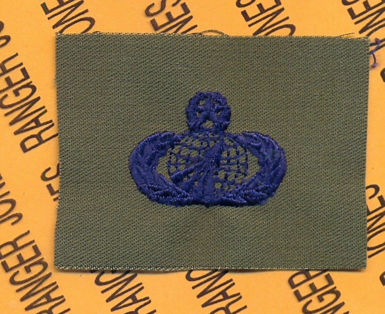 USAF Air Force Master Acquisition Qualification OD Green & Blue badge patch