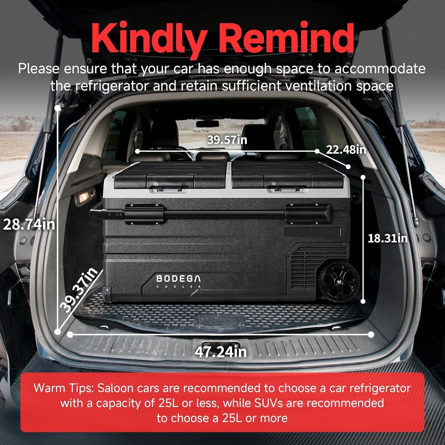 100 Quart Dual Zone Portable Fridge/Freezer 12/24 V & 100-240 V for Camp, RV