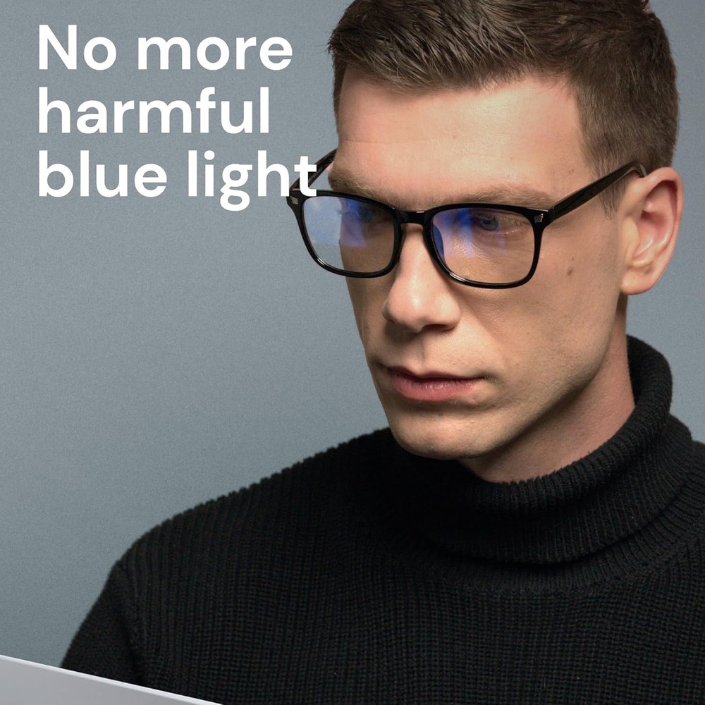 Gaoye Black Blue Light Glasses for Computer & Gaming - Medium, **Light