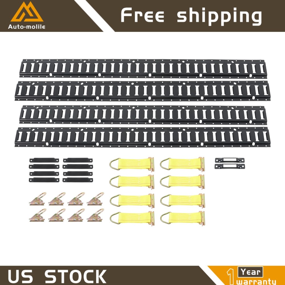 Heavy Loads 30 PCS 5' E Track Tie Down Rail System For Trucks Vans Secure Cargo