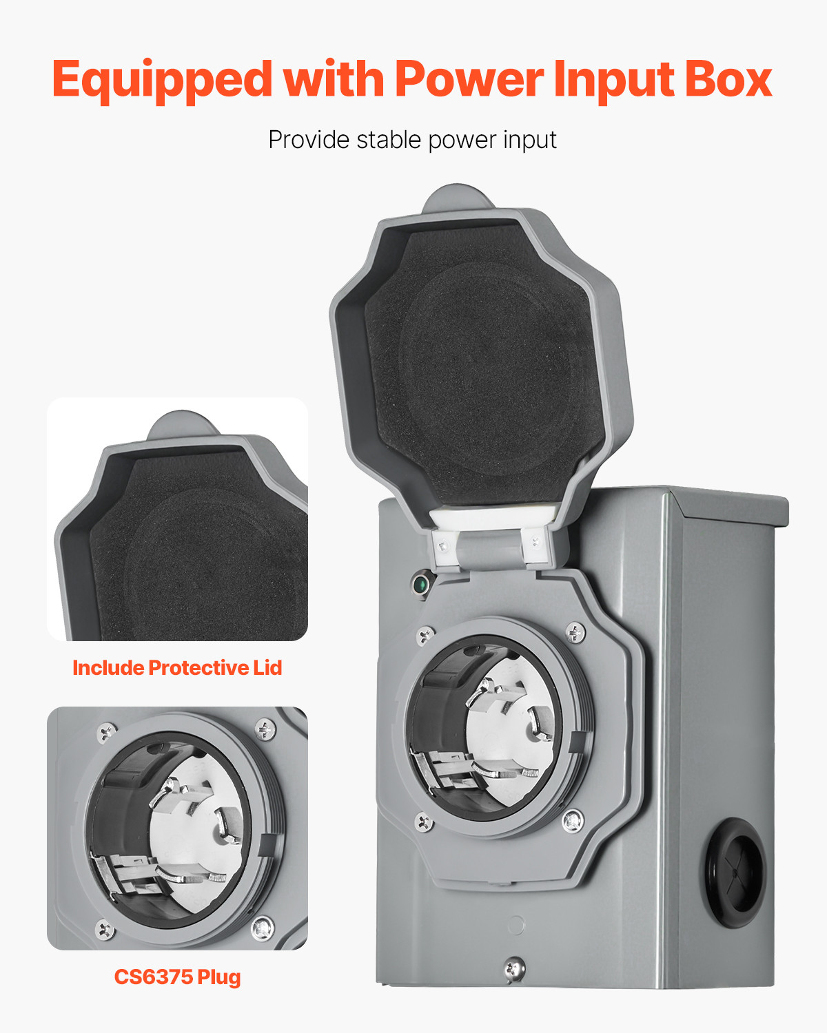 VEVOR Manual Transfer Switch 50A Generator Transfer Switch Kit NEMA 3R 12500W