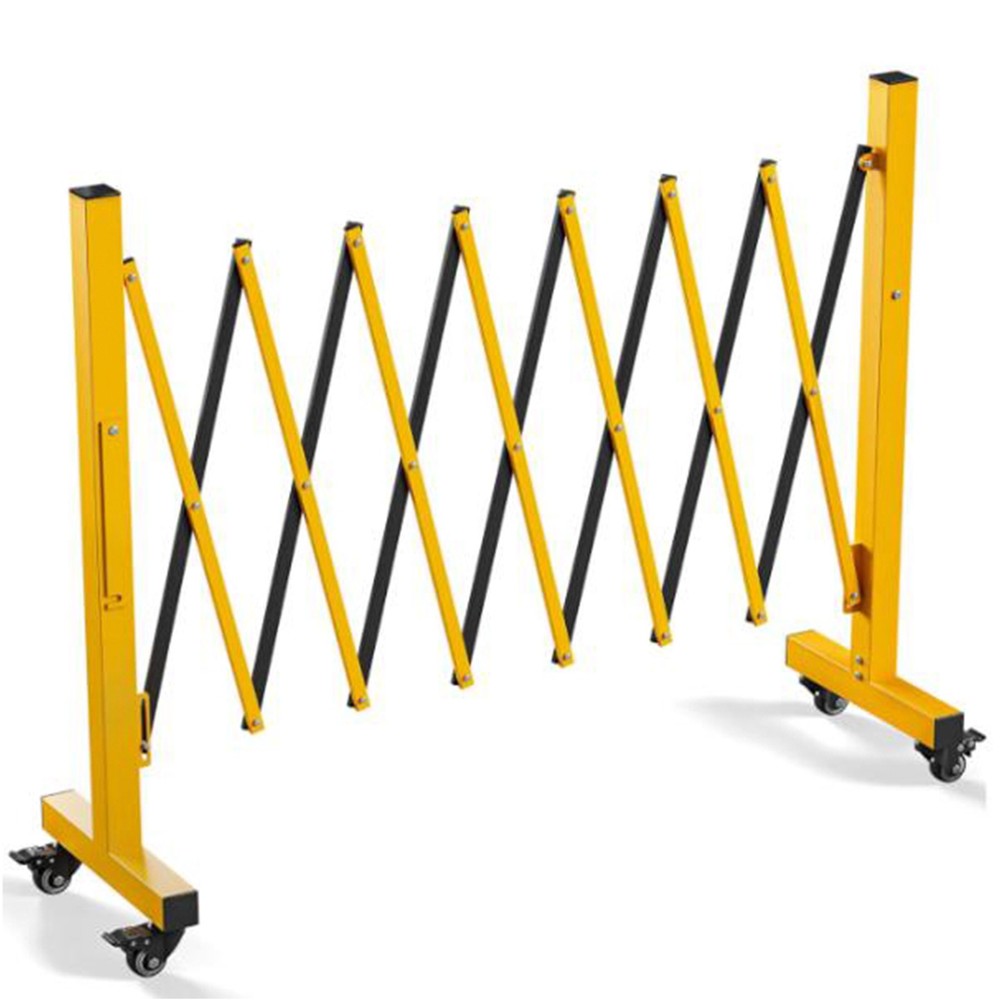 8FT Traffic Barricade with Casters, Expandable Barricade, Folding Security Gate