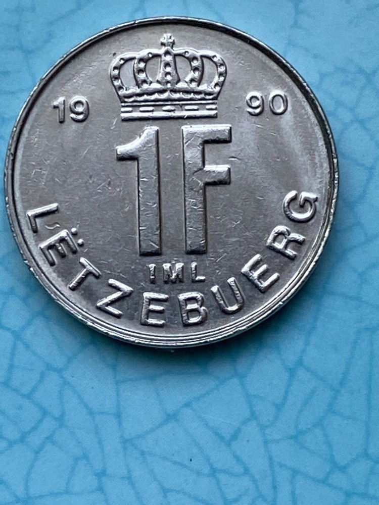 1990 Luxembourg 1 Franc Multi-Die Crack Errors