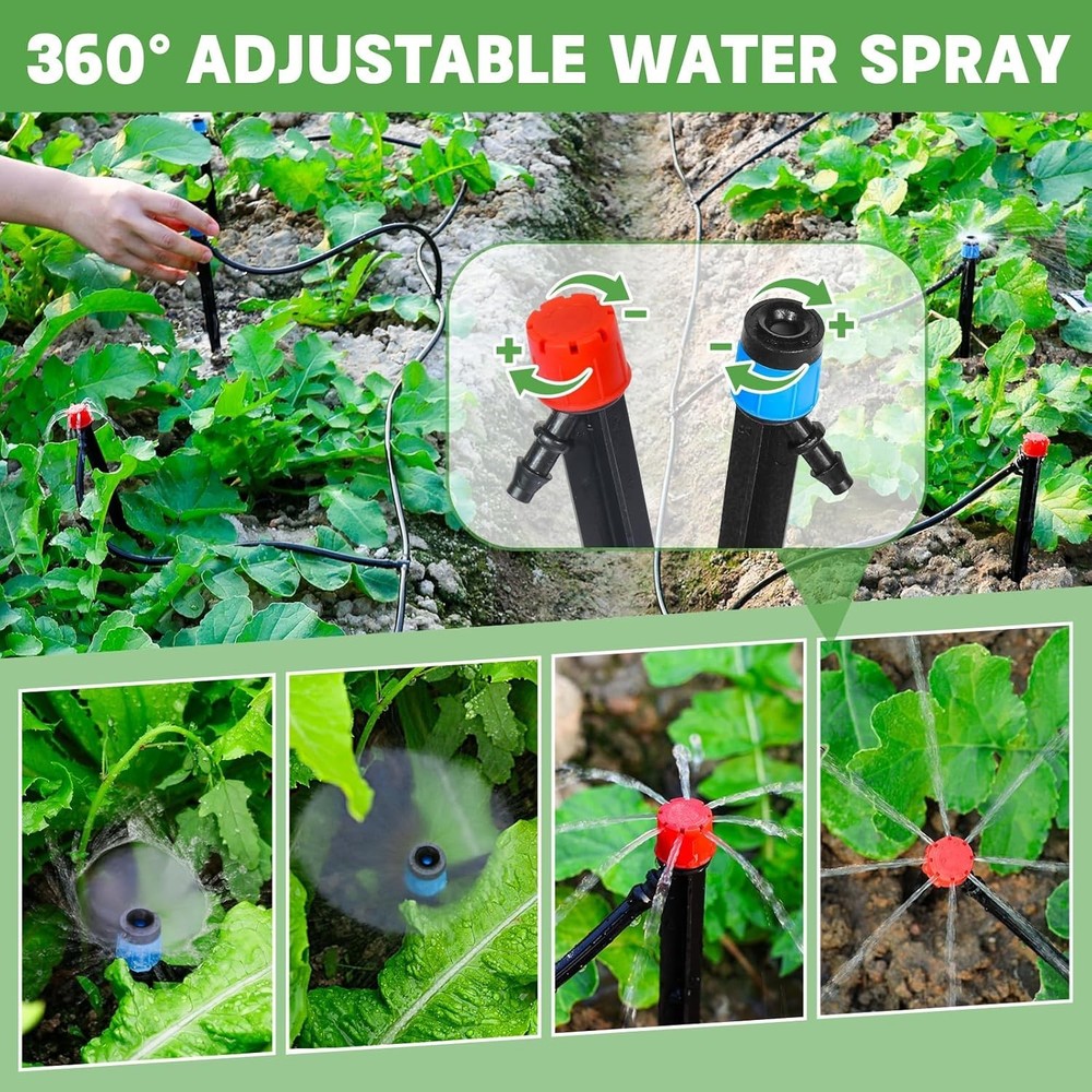 110FT Drip Irrigation Kit - Effortless Automatic Watering System for Your Garden