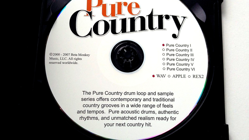 Beta Monkey Pure Country Professional Drums Loops & Samples Disc