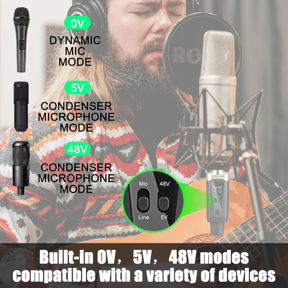 AirSync UHF Wireless XLR Microphone Adapter by CODA Music Tech