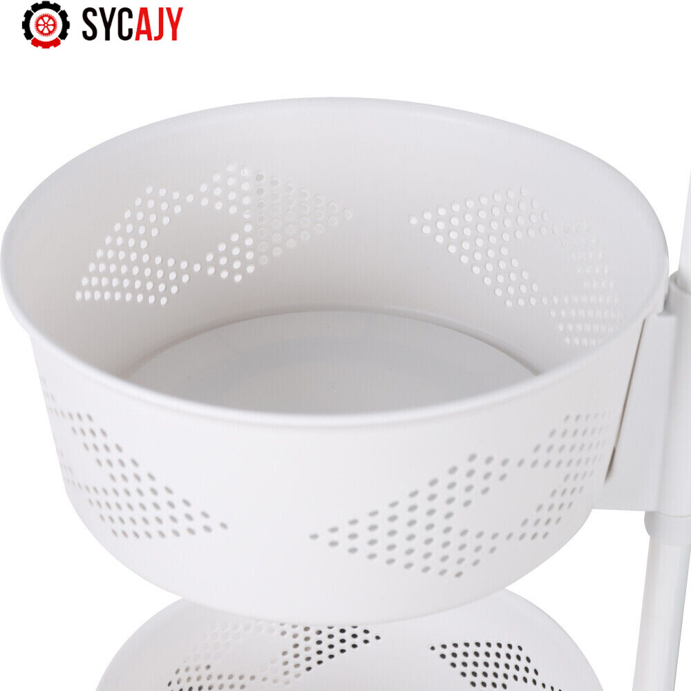 Kitchen Storage Cart Rotating Basket Vegetable Rack Multi-Layer Storage Shelves