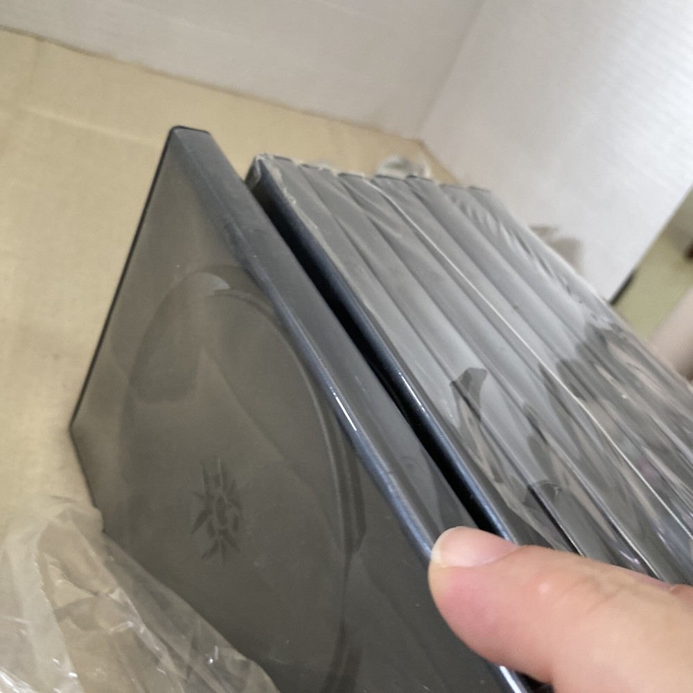 8 Pack Staples DVD Case Black 11236 Clear Insertable Cover w/Clips CD
