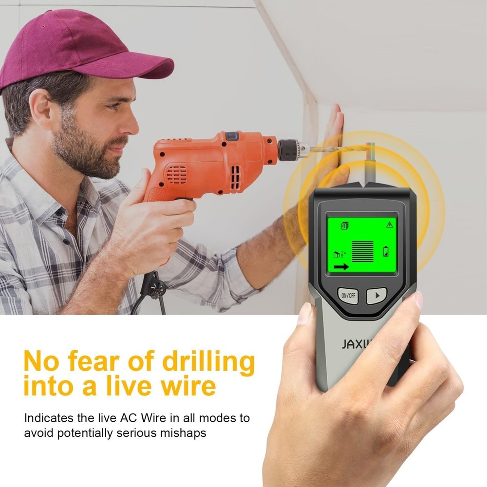 5-in-1 Wall Scanner with Bright LCD - Effortless Stud Detection Made Easy!