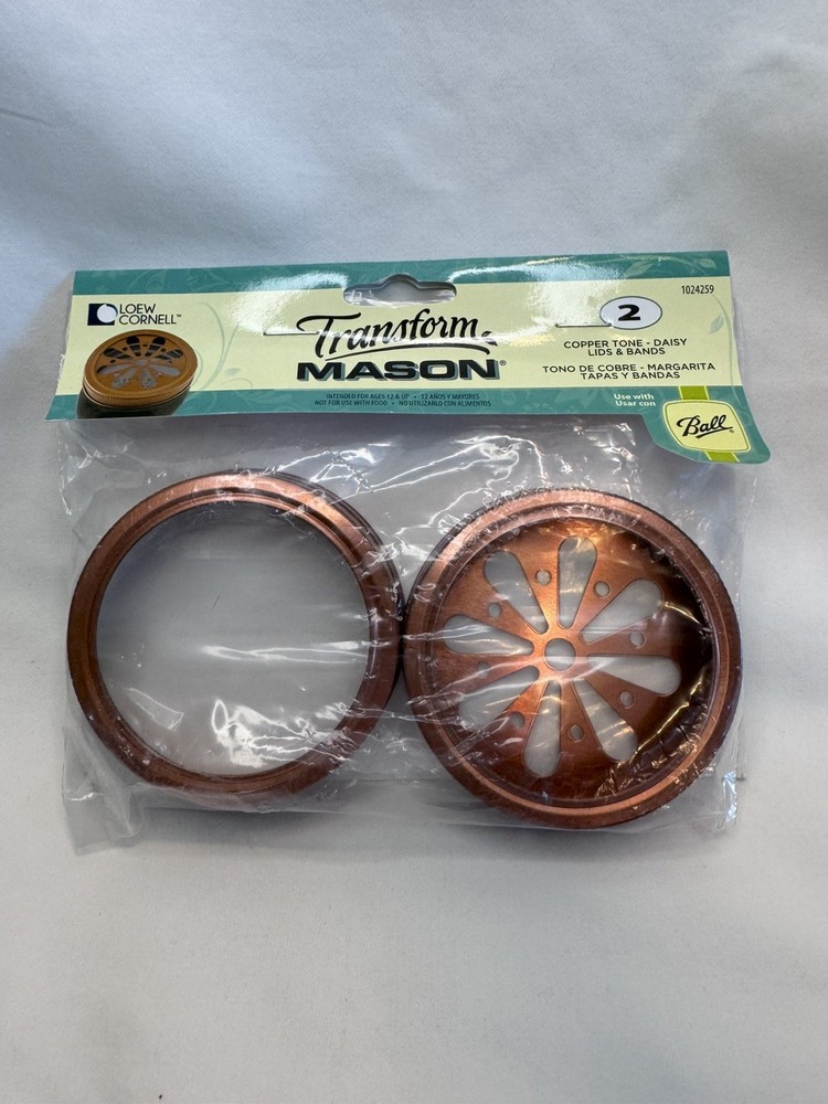 Transform Mason Bell Canning Jars Copper Tone Daisy Lids 2015
