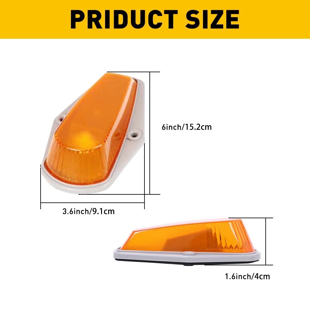 1-5Set For Ford F150 F250 F350 1973-97 Amber LED Roof Top Cab Marker Lights Kit